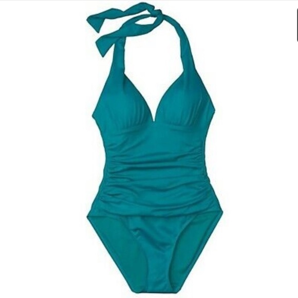LAUREN Ralph Lauren Halter One Piece Swimsuit - Picture 1 of 8